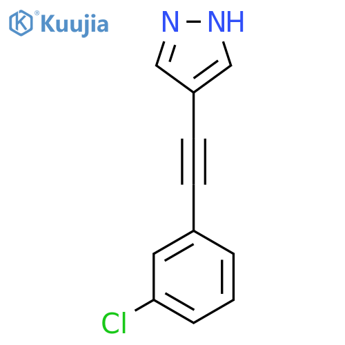 4-[2-(3-chlorophenyl)ethynyl]-1H-pyrazole structure