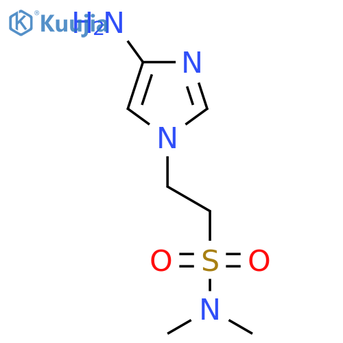 2-(4-amino-1H-imidazol-1-yl)-N,N-dimethylethane-1-sulfonamide structure