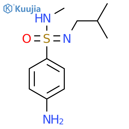 4-amino-N-methyl-N-(2-methylpropyl)benzene-1-sulfonoimidamide structure