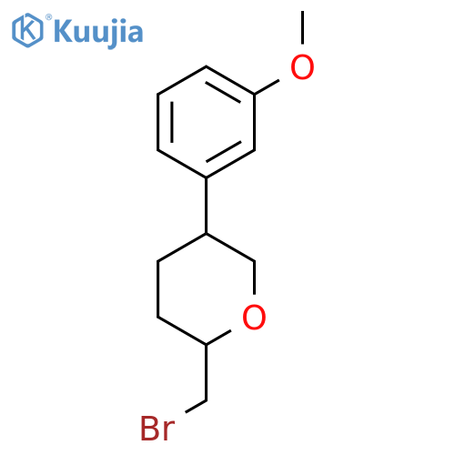 2-(Bromomethyl)-5-(3-methoxyphenyl)oxane structure