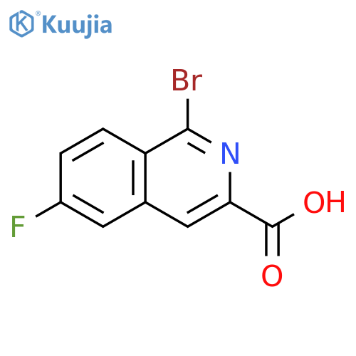 3-Isoquinolinecarboxylic acid, 1-bromo-6-fluoro- structure