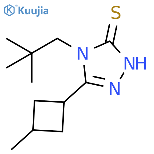 3H-1,2,4-Triazole-3-thione, 4-(2,2-dimethylpropyl)-2,4-dihydro-5-(3-methylcyclobutyl)- structure