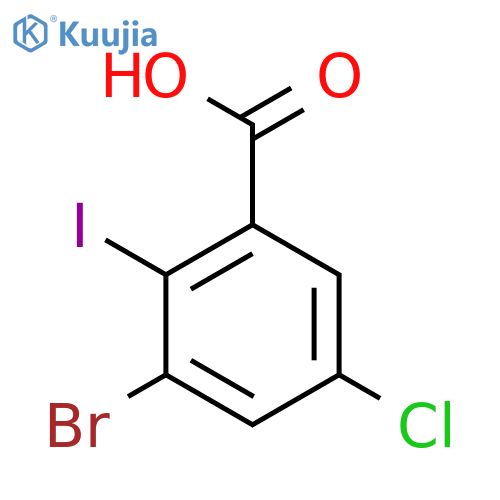 Benzoic acid, 3-bromo-5-chloro-2-iodo- structure