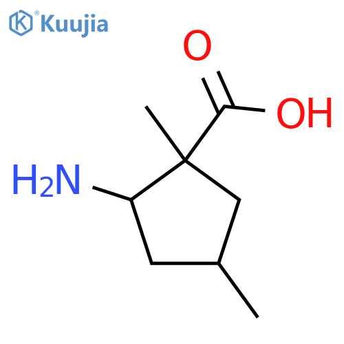 2-Amino-1,4-dimethylcyclopentane-1-carboxylic acid structure