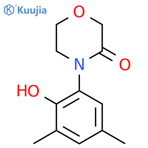 4-(2-hydroxy-3,5-dimethylphenyl)morpholin-3-one structure