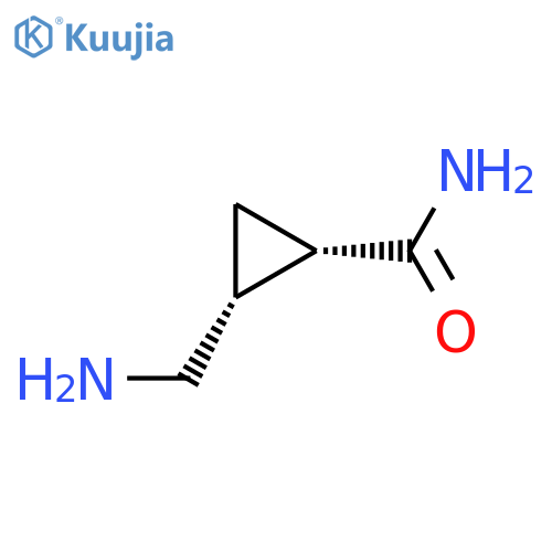 rac-(1R,2S)-2-(aminomethyl)cyclopropane-1-carboxamide structure