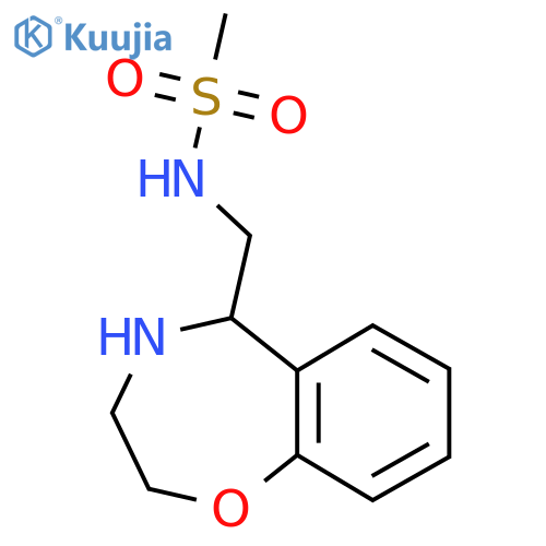N-[(2,3,4,5-tetrahydro-1,4-benzoxazepin-5-yl)methyl]methanesulfonamide structure