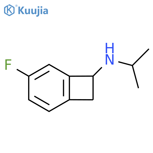 4-fluoro-N-(propan-2-yl)bicyclo[4.2.0]octa-1,3,5-trien-7-amine structure
