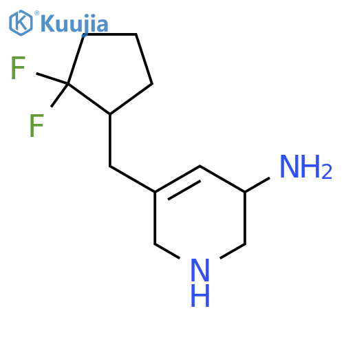 5-[(2,2-Difluorocyclopentyl)methyl]-1,2,3,6-tetrahydropyridin-3-amine structure