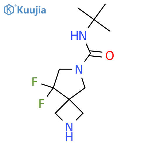 N-tert-butyl-8,8-difluoro-2,6-diazaspiro[3.4]octane-6-carboxamide structure