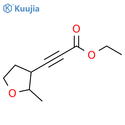 2-Propynoic acid, 3-(tetrahydro-2-methyl-3-furanyl)-, ethyl ester structure