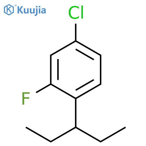 Benzene, 4-chloro-1-(1-ethylpropyl)-2-fluoro- structure