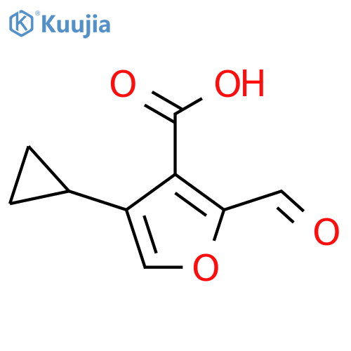 4-Cyclopropyl-2-formylfuran-3-carboxylic acid structure