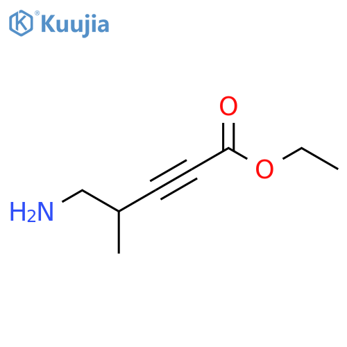 2-Pentynoic acid, 5-amino-4-methyl-, ethyl ester structure