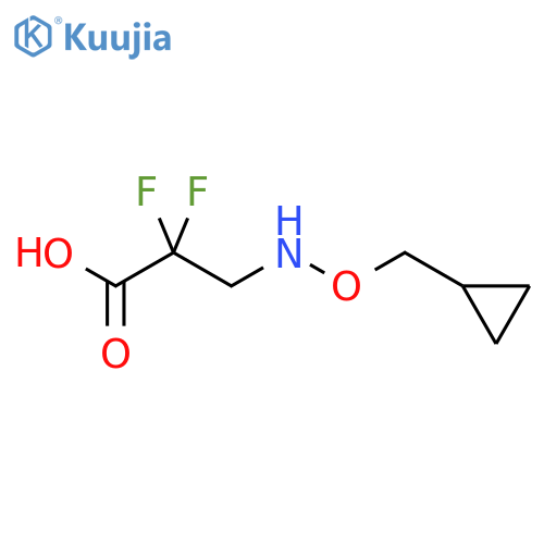 3-[(Cyclopropylmethoxy)amino]-2,2-difluoropropanoic acid structure