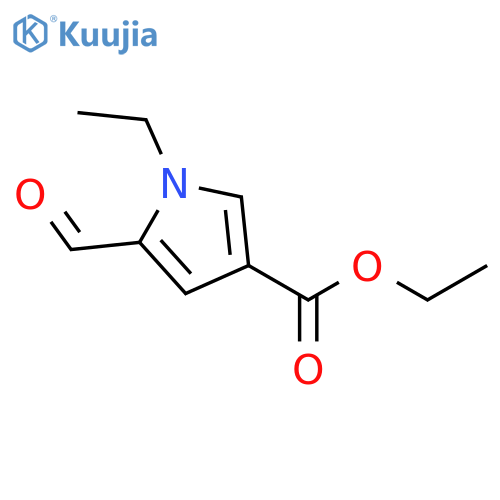 1H-Pyrrole-3-carboxylic acid, 1-ethyl-5-formyl-, ethyl ester structure