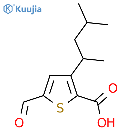 5-Formyl-3-(4-methylpentan-2-yl)thiophene-2-carboxylic acid structure