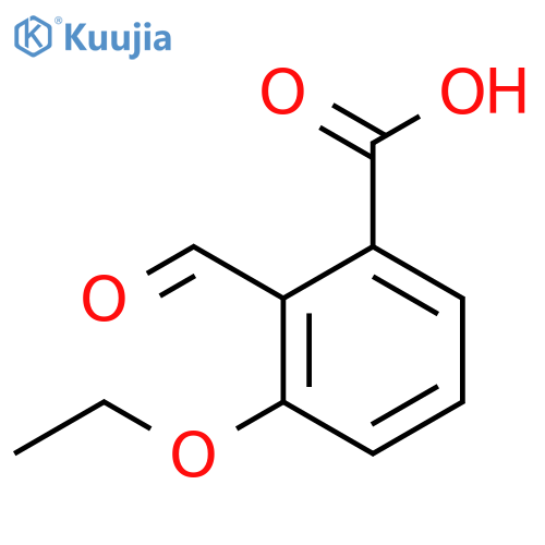 Benzoic acid, 3-ethoxy-2-formyl- structure