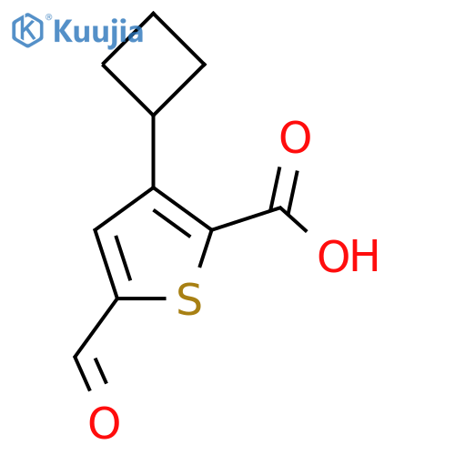 3-Cyclobutyl-5-formylthiophene-2-carboxylic acid structure