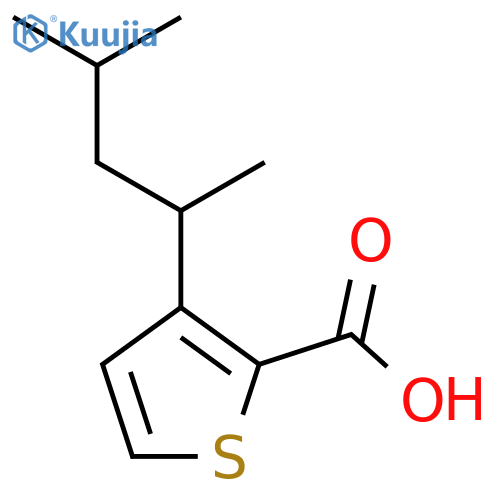 3-(4-Methylpentan-2-yl)thiophene-2-carboxylic acid structure
