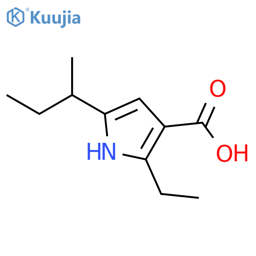 1H-Pyrrole-3-carboxylic acid, 2-ethyl-5-(1-methylpropyl)- structure