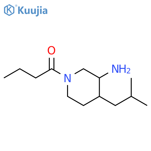 1-Butanone, 1-[3-amino-4-(2-methylpropyl)-1-piperidinyl]- structure