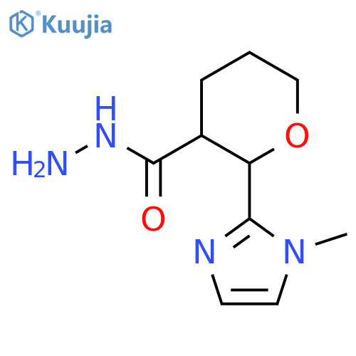 2-(1-methyl-1H-imidazol-2-yl)oxane-3-carbohydrazide structure