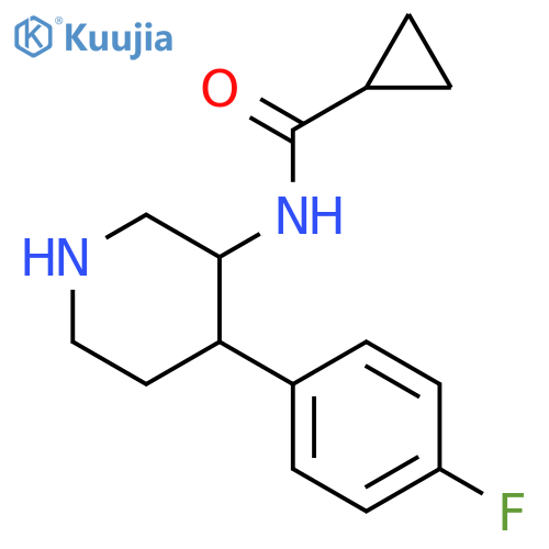 Cyclopropanecarboxamide, N-[4-(4-fluorophenyl)-3-piperidinyl]- structure