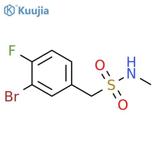 Benzenemethanesulfonamide, 3-bromo-4-fluoro-N-methyl- structure