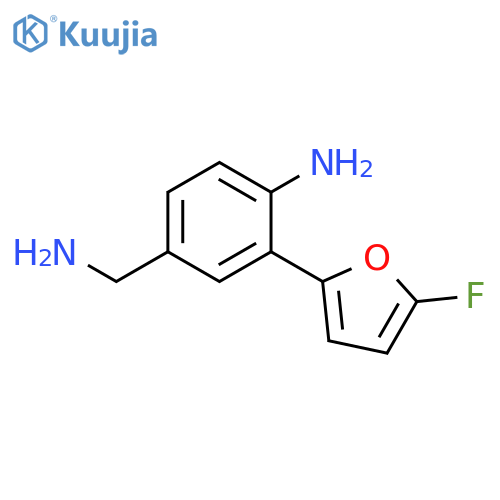 Benzenemethanamine, 4-amino-3-(5-fluoro-2-furanyl)- structure