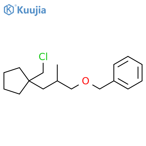 Benzene, [[3-[1-(chloromethyl)cyclopentyl]-2-methylpropoxy]methyl]- structure
