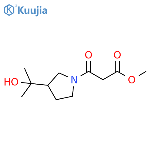 1-Pyrrolidinepropanoic acid, 3-(1-hydroxy-1-methylethyl)-β-oxo-, methyl ester structure