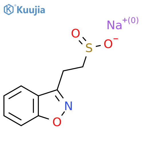 Sodium 2-(1,2-benzoxazol-3-yl)ethane-1-sulfinate structure