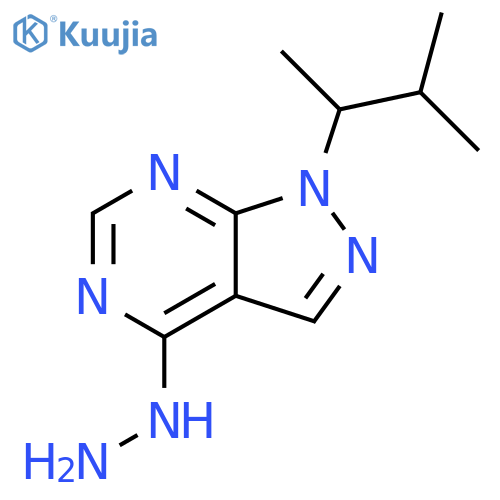 1H-Pyrazolo[3,4-d]pyrimidine, 1-(1,2-dimethylpropyl)-4-hydrazinyl- structure