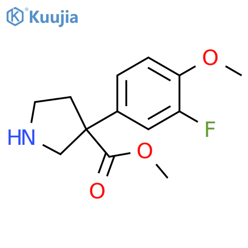 3-Pyrrolidinecarboxylic acid, 3-(3-fluoro-4-methoxyphenyl)-, methyl ester structure