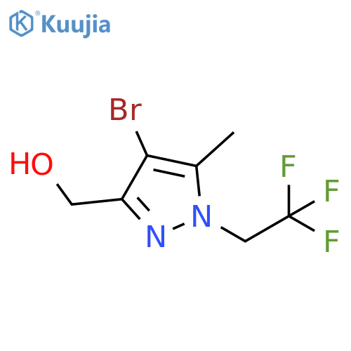 1H-Pyrazole-3-methanol, 4-bromo-5-methyl-1-(2,2,2-trifluoroethyl)- structure