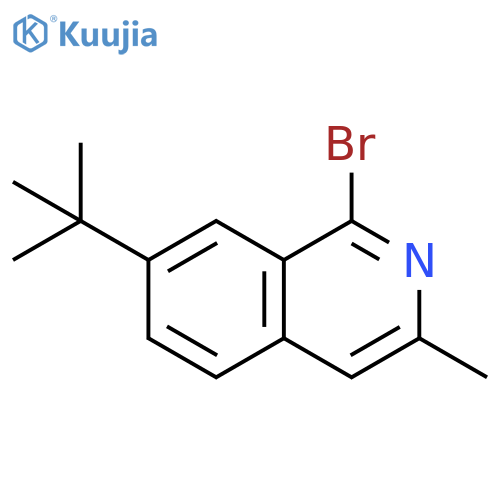 Isoquinoline, 1-bromo-7-(1,1-dimethylethyl)-3-methyl- structure
