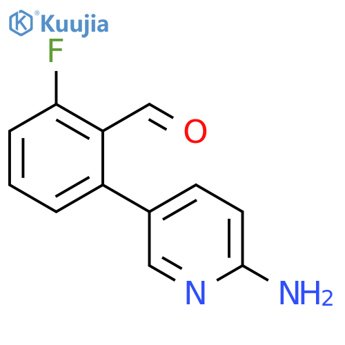 Benzaldehyde, 2-(6-amino-3-pyridinyl)-6-fluoro- structure