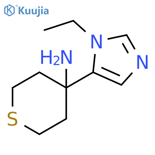 2H-Thiopyran-4-amine, 4-(1-ethyl-1H-imidazol-5-yl)tetrahydro- structure