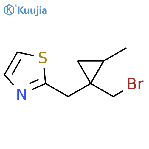 Thiazole, 2-[[1-(bromomethyl)-2-methylcyclopropyl]methyl]- structure