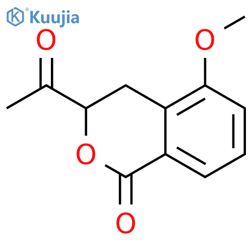 1H-2-Benzopyran-1-one, 3-acetyl-3,4-dihydro-5-methoxy- structure