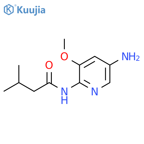 N-(5-amino-3-methoxypyridin-2-yl)-3-methylbutanamide structure