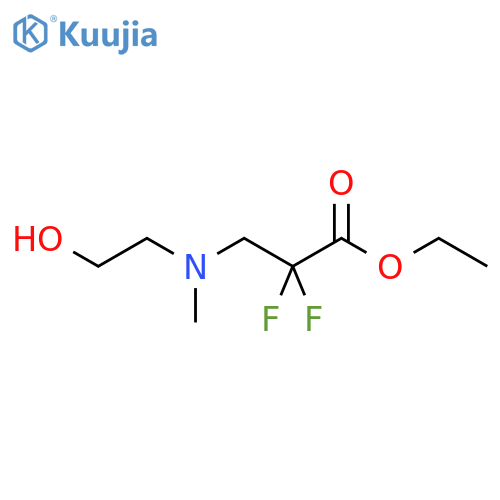 Ethyl 2,2-difluoro-3-[(2-hydroxyethyl)(methyl)amino]propanoate structure