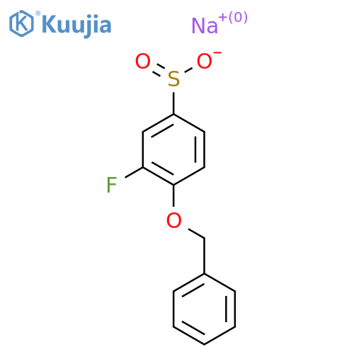 Sodium 4-(benzyloxy)-3-fluorobenzene-1-sulfinate structure