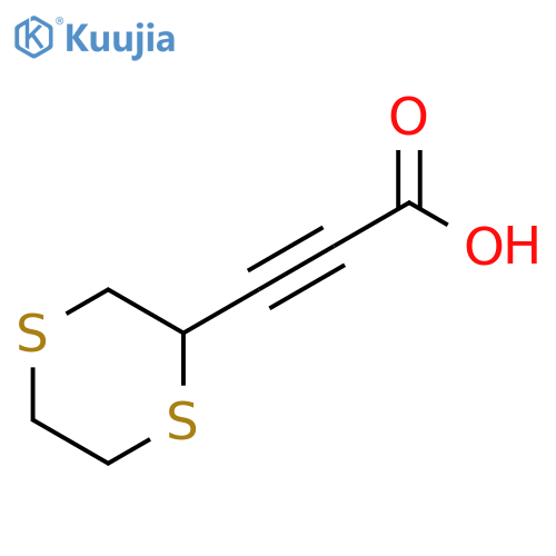 2-Propynoic acid, 3-(1,4-dithian-2-yl)- structure