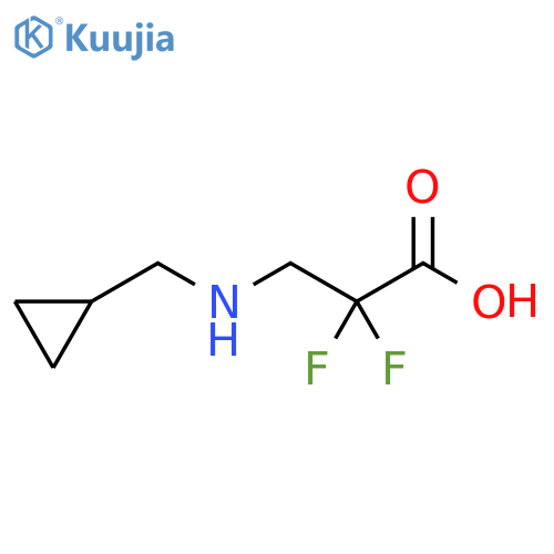 3-(cyclopropylmethylamino)-2,2-difluoropropanoic acid structure