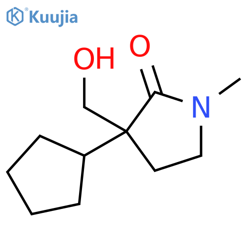 2-Pyrrolidinone, 3-cyclopentyl-3-(hydroxymethyl)-1-methyl- structure