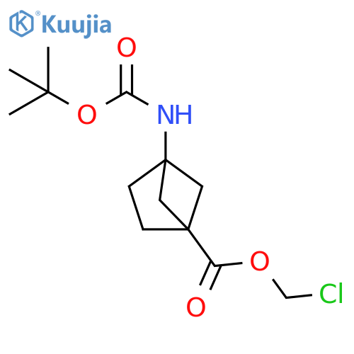 Bicyclo[2.1.1]hexane-1-carboxylic acid, 4-[[(1,1-dimethylethoxy)carbonyl]amino]-, chloromethyl ester structure
