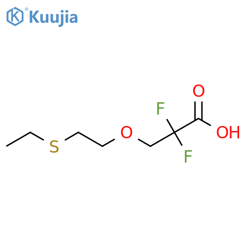 3-[2-(Ethylsulfanyl)ethoxy]-2,2-difluoropropanoic acid structure
