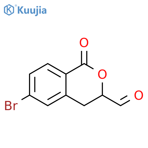 1H-2-Benzopyran-3-carboxaldehyde, 6-bromo-3,4-dihydro-1-oxo- structure